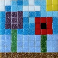 Alium and Poppy Mosaic